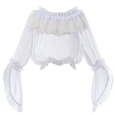 Gothic Lolita Dark Slimming Halloween Long Sleeve Bustier Innerwear for Cosplay - Coscosmos